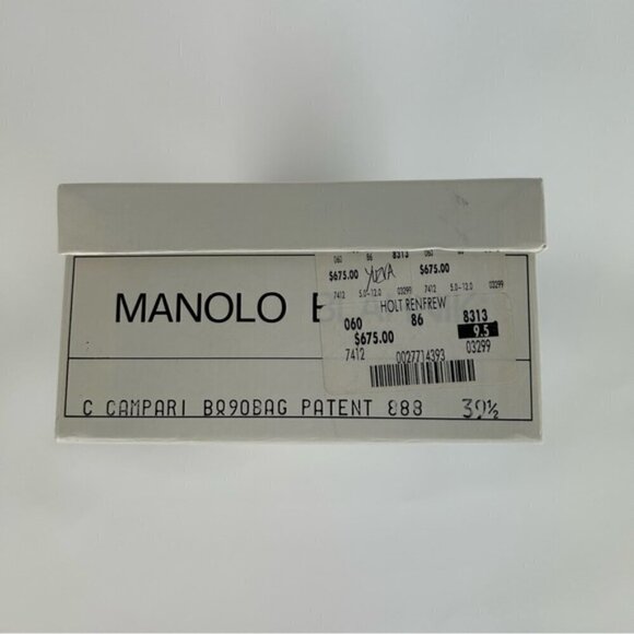 Manolo Blahnik Vintage Campari Burgundy Pointed Toe Mary Jane Heels Size 39.5 - Picture 9 of 12